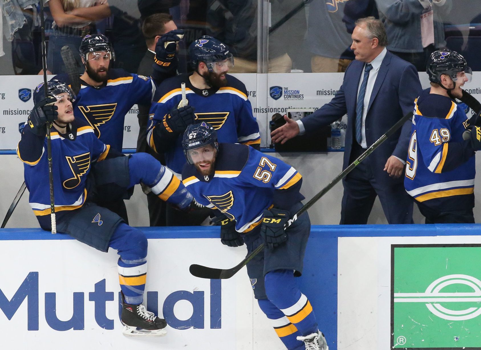 Blues and Sharks skate in game 4 of the semifinals